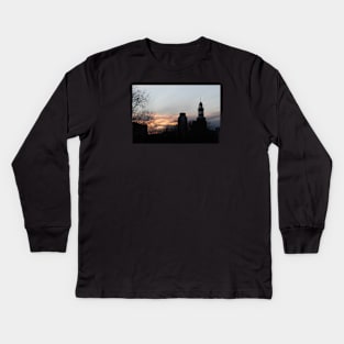 Night Skyline Kids Long Sleeve T-Shirt